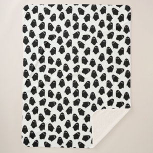Manta Sherpa Funda de silueta de patrón fantasma