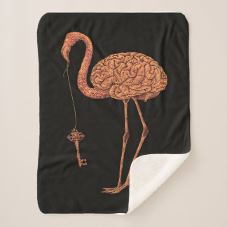 Manta Sherpa Funda Flamingo Braingo| regalo para el amante