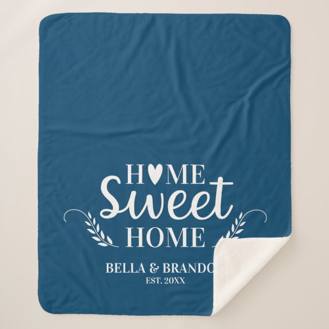 Manta Sherpa Funda personalizada de parejas casadas (Anverso)