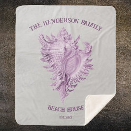 Manta Sherpa Funda Sherpa Blanket de la concha magenta