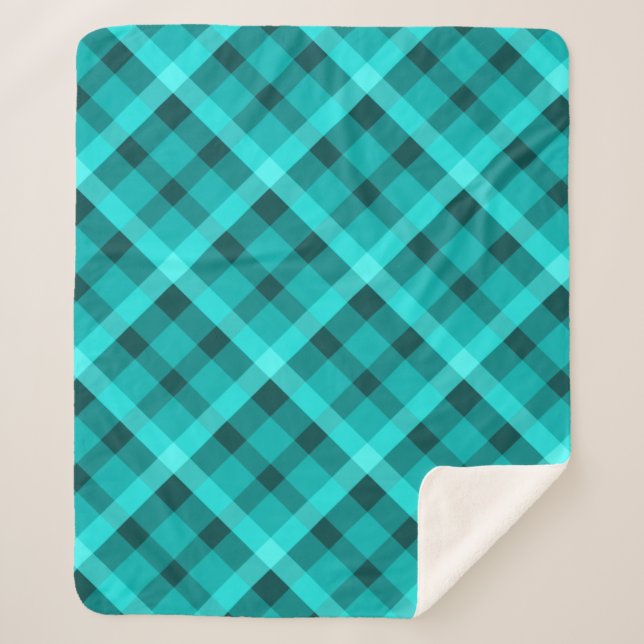 Manta Sherpa Funda Sherpa Media Elegante De Luces Turquesas De  (Anverso)