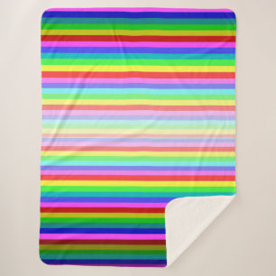 Manta Sherpa Funda Sherpa Multicolored Stripey 60"x 80"