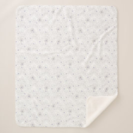 Manta Sherpa Funda Sherpa Taupe White Flower de mano