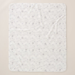 Manta Sherpa Funda Sherpa Taupe White Flower de mano
