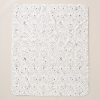 Manta Sherpa Funda Sherpa Taupe White Flower de mano