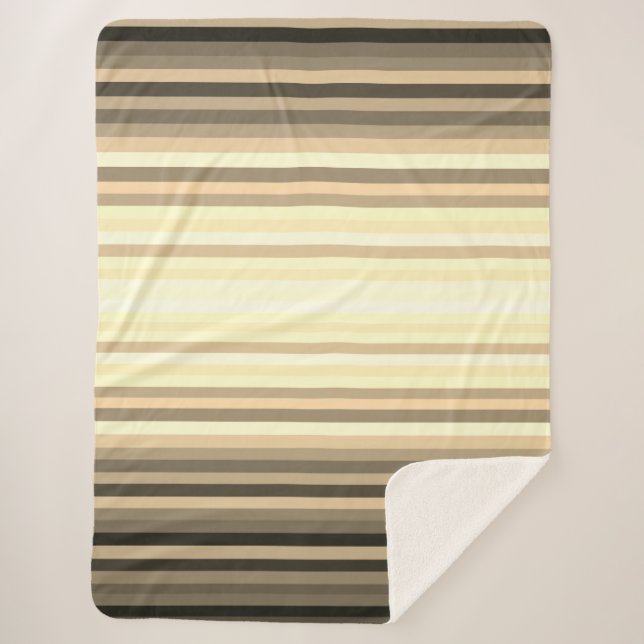 Manta Sherpa Funda Stripey Sepia Sherpa 60" x 80" (Anverso)