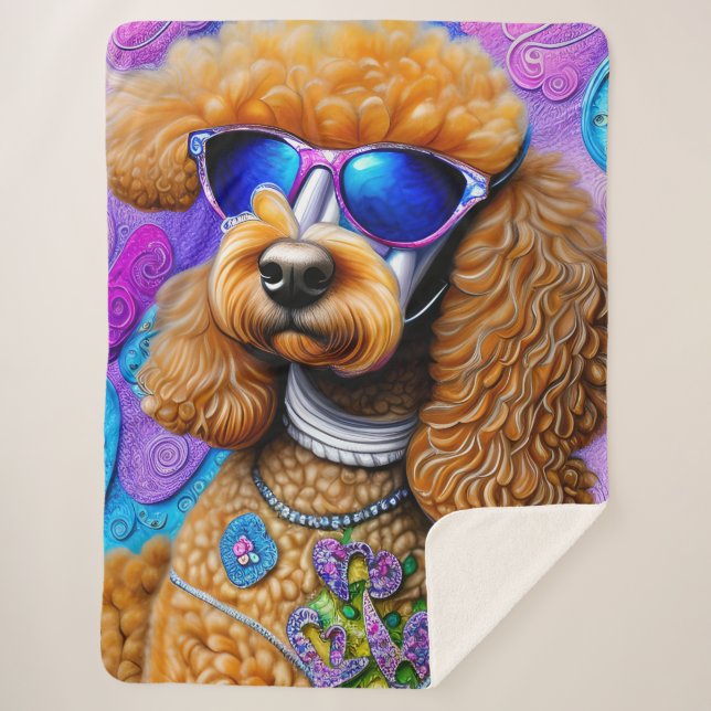 Manta Sherpa Funky Poodle (Anverso)