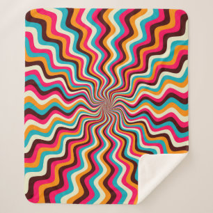 Manta Sherpa Funky wavy multicolor fondo arte 7.