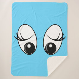 Manta Sherpa Funny Curioso Ojos Sherpa Blanket - Color de la ca