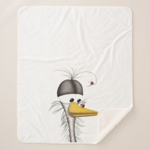 Manta Sherpa Funny Egret Personalizado