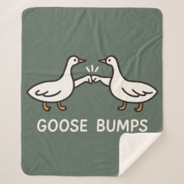 Manta Sherpa Funny Goose Bump Personalizado | Fist Bump Geese A