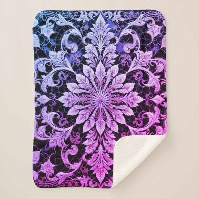 Manta Sherpa Fusión magenta (Anverso)