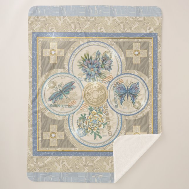 Manta Sherpa G Creación de Office Fleece Blanket (Anverso)