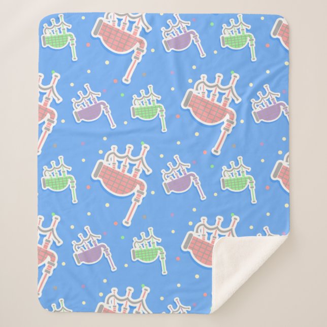 Manta Sherpa gaita rosa pastel (Anverso)