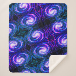 Manta Sherpa Galaxia pintada a mano