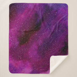 Manta Sherpa Galaxias acuáticas de color rosa púrpura
