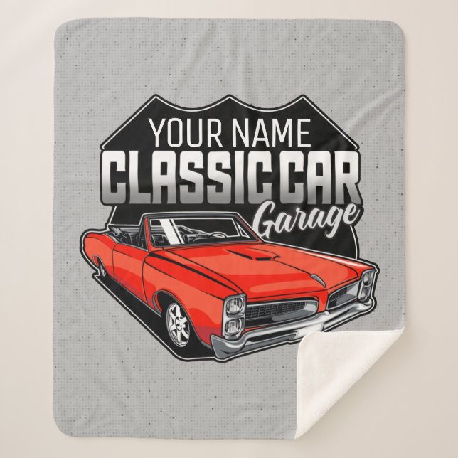 Manta Sherpa Garaje de coche clásico convertible personalizado  (Anverso)