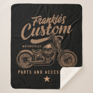 Manta Sherpa Garaje de motocicleta Bobber Personalizado de moto
