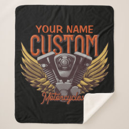 Manta Sherpa Garaje de motocicleta personalizada Eagle Wings Bi