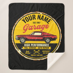 Manta Sherpa Garaje Fastback Red Classic para coches personaliz