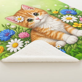 Manta Sherpa Gatito Adorable