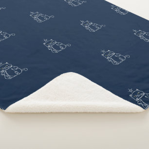 Manta Sherpa gato blanco