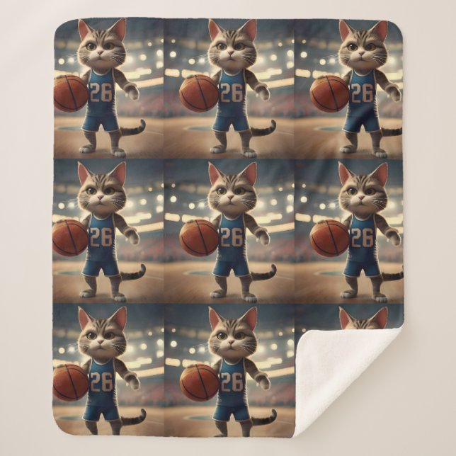 Manta Sherpa Gato de baloncesto, (Anverso)