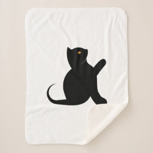 Manta Sherpa Gato diciendo hola