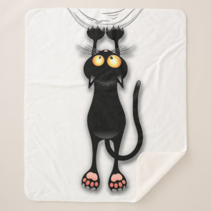 Manta Sherpa Gato divertido Personaje Rascando Tela