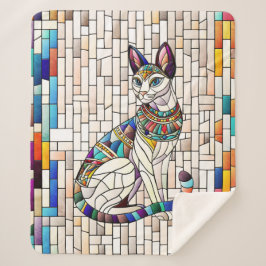 Manta Sherpa Gato egipcio - Arte Mosaico