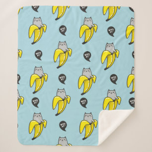 Manta Sherpa Gato en banana