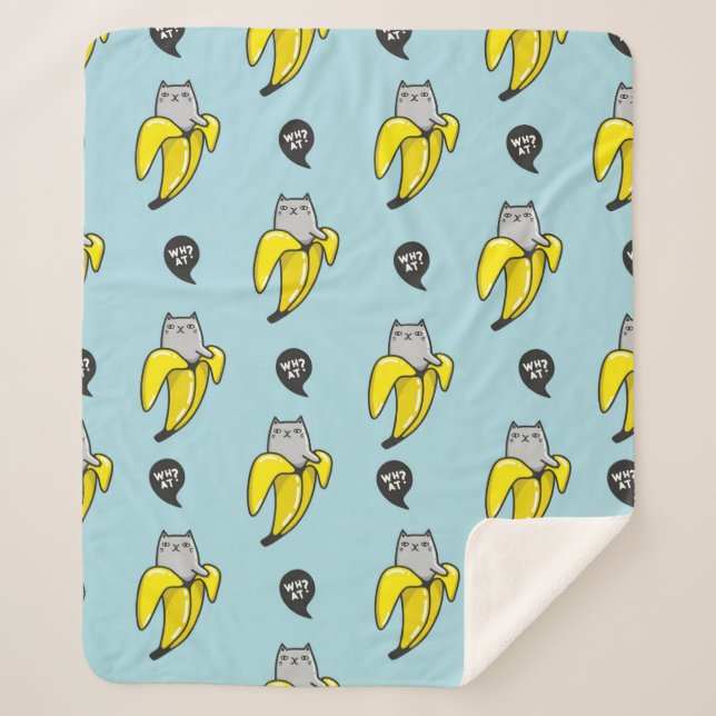 Manta Sherpa Gato en banana (Anverso)