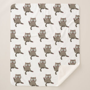 Manta Sherpa Gato gracioso