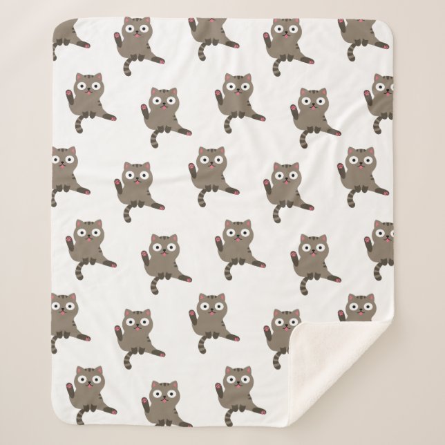 Manta Sherpa Gato gracioso (Anverso)