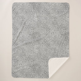 Manta Sherpa Gato Gris Meow Kitty de Leopardo Plateado