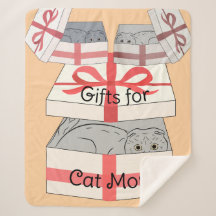 Gato Mamá Regala Sherpa Blanket