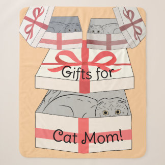Manta Sherpa Gato Mamá Regala Sherpa Blanket