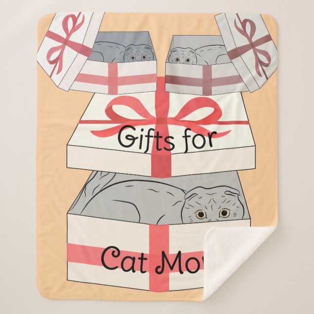 Manta Sherpa Gato Mamá Regala Sherpa Blanket (Anverso)