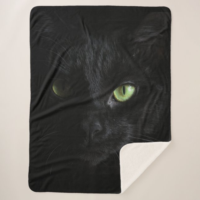 MANTA SHERPA GATO NEGRO (Anverso)
