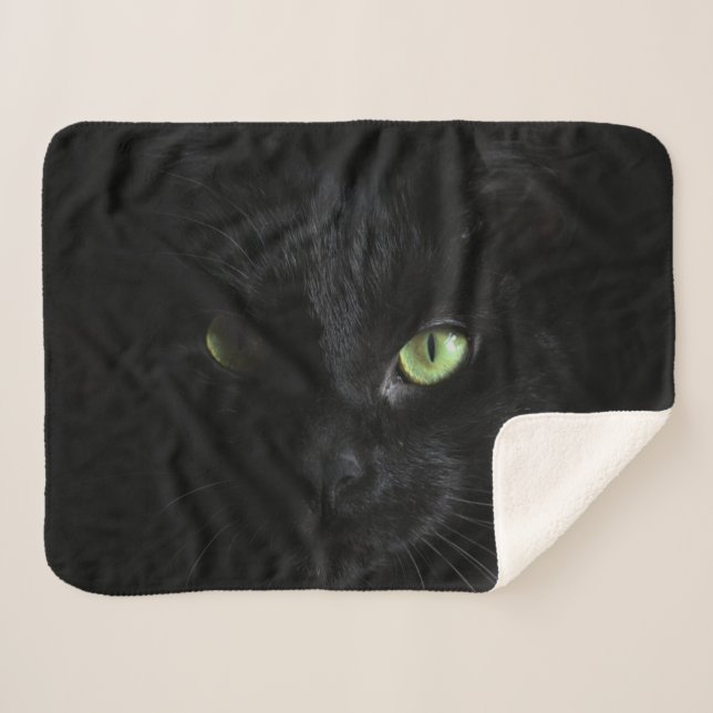 MANTA SHERPA GATO NEGRO (Anverso (horizontal))