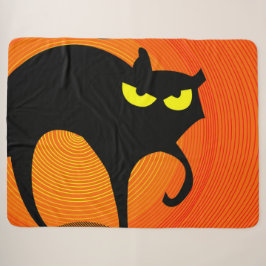 Manta Sherpa Gato negro