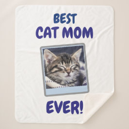 MANTA SHERPA GATO PERSONALIZADO MAMÁ MADRE SIEMPRE MASCOTA AMOR