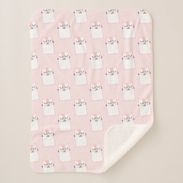 Manta Sherpa Gato sonriente (Anverso)