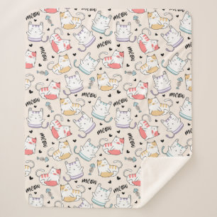 Manta Sherpa Gatos cortos