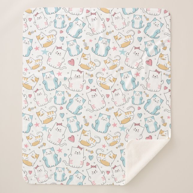 Manta Sherpa Gatos cortos (Anverso)