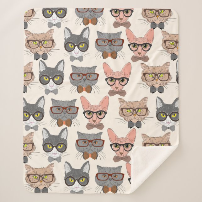 Manta Sherpa Gatos cortos (Anverso)