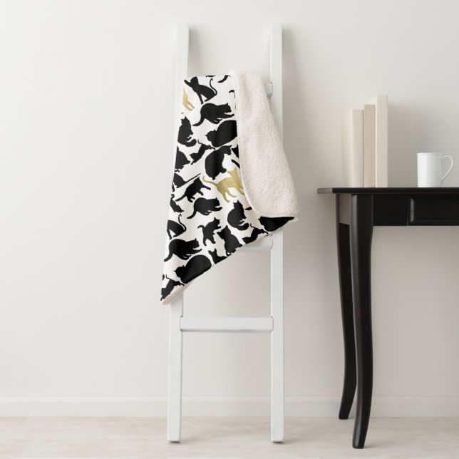 Manta Sherpa Gatos de oro negro (In situ)