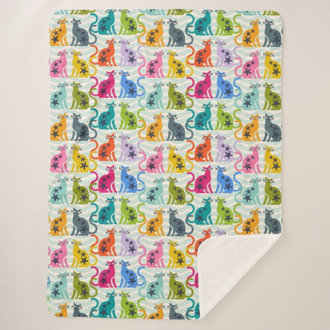 Manta Sherpa Gatos en la playa (Anverso)