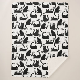 Manta Sherpa Gatos malos golpeando a las cosas