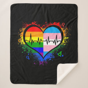 Manta Sherpa Gay Lesbian Gay Lesbiana LGBT Gay Heartbeat L